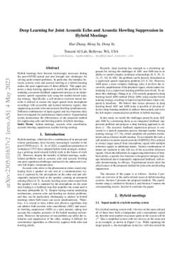 Deep Learning for Joint Acoustic Echo and Acoustic Howling Suppression
  in Hybrid Meetings