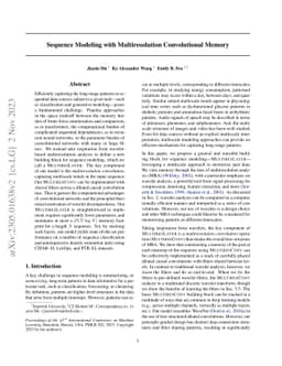 Sequence Modeling with Multiresolution Convolutional Memory