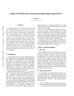 Predict NAS Multi-Task by Stacking Ensemble Models using GP-NAS