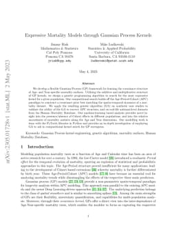 Expressive Mortality Models through Gaussian Process Kernels