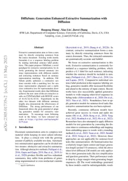 DiffuSum: Generation Enhanced Extractive Summarization with Diffusion