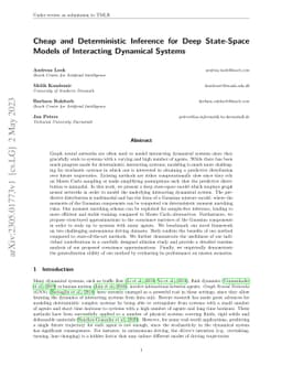 Cheap and Deterministic Inference for Deep State-Space Models of
  Interacting Dynamical Systems
