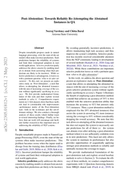 Post-Abstention: Towards Reliably Re-Attempting the Abstained Instances
  in QA