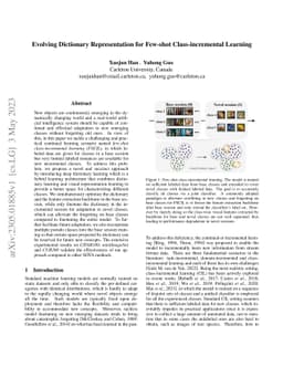 Evolving Dictionary Representation for Few-shot Class-incremental
  Learning