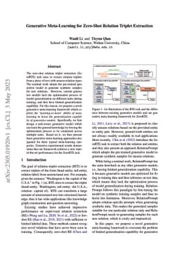 Generative Meta-Learning for Zero-Shot Relation Triplet Extraction