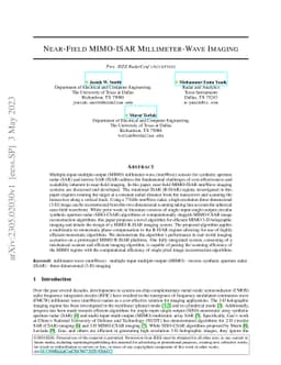Near-Field MIMO-ISAR Millimeter-Wave Imaging