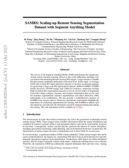 SAMRS: Scaling-up Remote Sensing Segmentation Dataset with Segment
  Anything Model