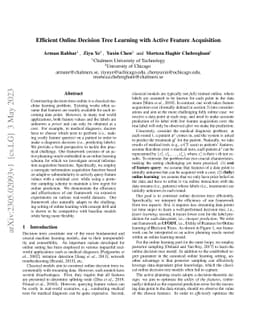 Efficient Online Decision Tree Learning with Active Feature Acquisition