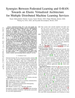 Elastic Federated Learning over Open Radio Access Network (O-RAN) for Concurrent Execution of Multiple Distributed Learning Tasks