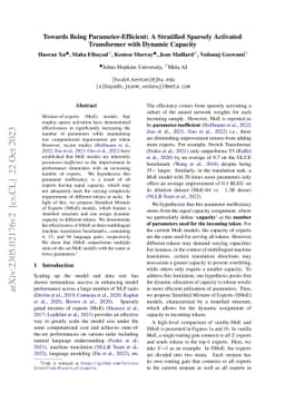 Towards Being Parameter-Efficient: A Stratified Sparsely Activated
  Transformer with Dynamic Capacity