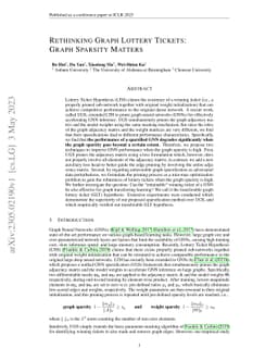 Rethinking Graph Lottery Tickets: Graph Sparsity Matters