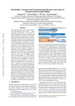AttenWalker: Unsupervised Long-Document Question Answering via
  Attention-based Graph Walking