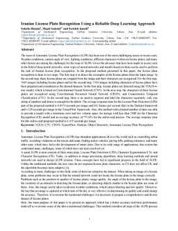 Iranian License Plate Recognition Using a Reliable Deep Learning
  Approach