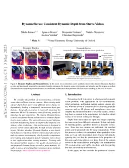 DynamicStereo: Consistent Dynamic Depth from Stereo Videos