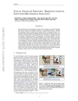 Visual Chain of Thought: Bridging Logical Gaps with Multimodal
  Infillings