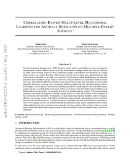 Correlation-Driven Multi-Level Multimodal Learning for Anomaly Detection
  on Multiple Energy Sources