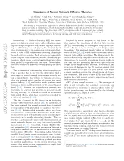 Structures of Neural Network Effective Theories
