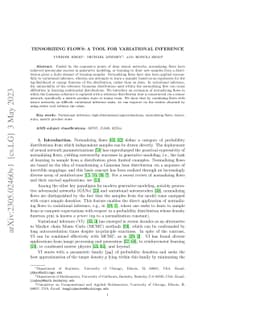Tensorizing flows: a tool for variational inference