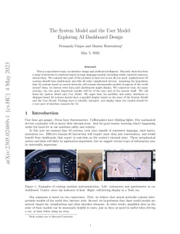 The System Model and the User Model: Exploring AI Dashboard Design