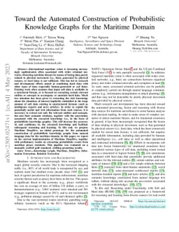 Toward the Automated Construction of Probabilistic Knowledge Graphs for
  the Maritime Domain