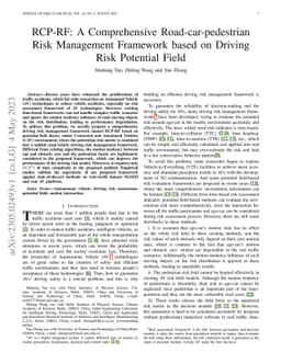 RCP-RF: A Comprehensive Road-car-pedestrian Risk Management Framework
  based on Driving Risk Potential Field