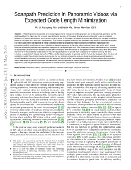 Scanpath Prediction in Panoramic Videos via Expected Code Length
  Minimization