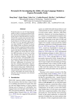PersonaLLM: Investigating the Ability of Large Language Models to
  Express Personality Traits