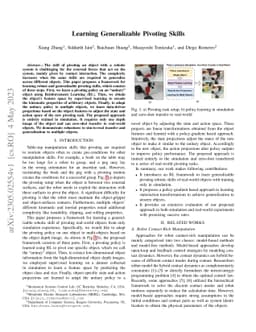 Learning Generalizable Pivoting Skills