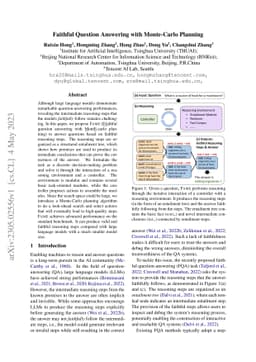 Faithful Question Answering with Monte-Carlo Planning