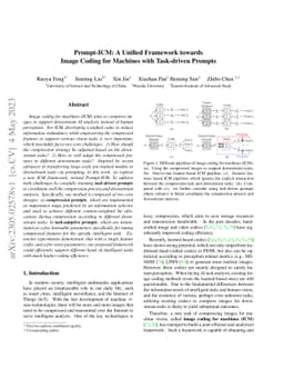 Prompt-ICM: A Unified Framework towards Image Coding for Machines with
  Task-driven Prompts