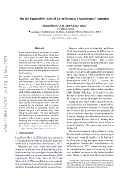 On the Expressivity Role of LayerNorm in Transformers' Attention