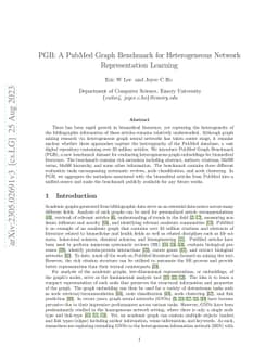 PGB: A PubMed Graph Benchmark for Heterogeneous Network Representation
  Learning