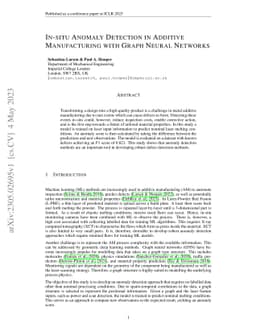 In-situ Anomaly Detection in Additive Manufacturing with Graph Neural
  Networks