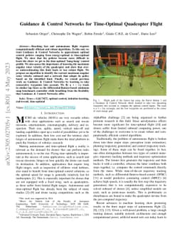 Guidance & Control Networks for Time-Optimal Quadcopter Flight