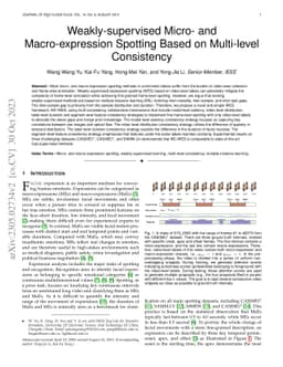 Weakly-supervised Micro- and Macro-expression Spotting Based on
  Multi-level Consistency