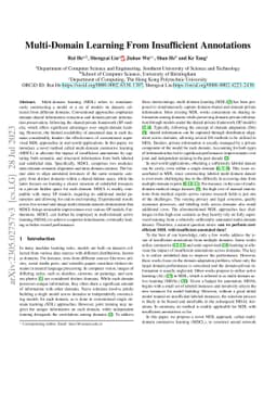 Multi-Domain Learning From Insufficient Annotations