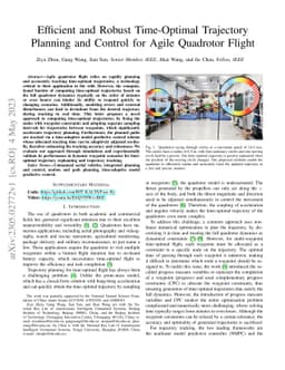 Efficient and Robust Time-Optimal Trajectory Planning and Control for
  Agile Quadrotor Flight