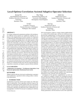 Local Optima Correlation Assisted Adaptive Operator Selection