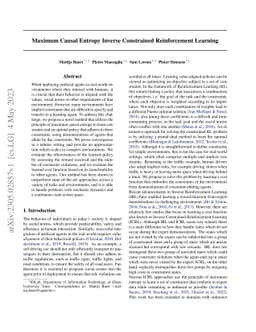 Maximum Causal Entropy Inverse Constrained Reinforcement Learning