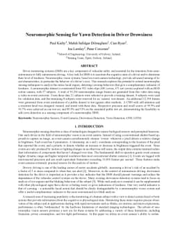 Neuromorphic Sensing for Yawn Detection in Driver Drowsiness