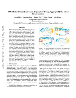 APR: Online Distant Point Cloud Registration Through Aggregated Point
  Cloud Reconstruction