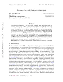 Forward-Forward Contrastive Learning