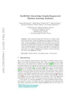 ExeKGLib: Knowledge Graphs-Empowered Machine Learning Analytics