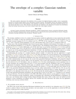 The envelope of a complex Gaussian random variable