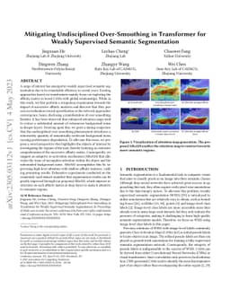 Mitigating Undisciplined Over-Smoothing in Transformer for Weakly
  Supervised Semantic Segmentation