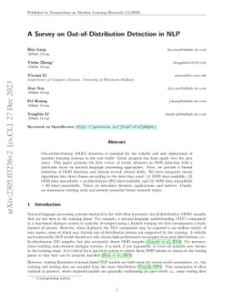 A Survey on Out-of-Distribution Detection in NLP