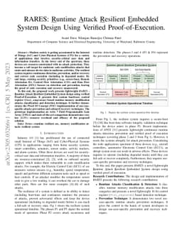 RARES: Runtime Attack Resilient Embedded System Design Using Verified
  Proof-of-Execution
