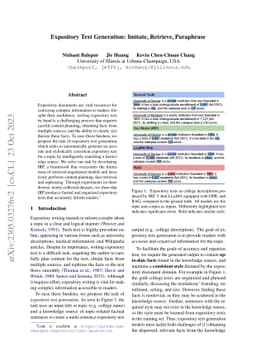 Expository Text Generation: Imitate, Retrieve, Paraphrase