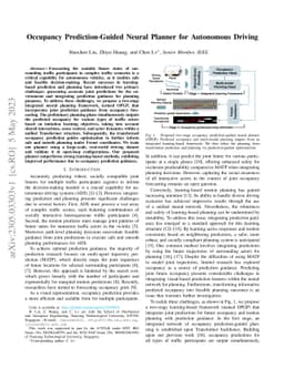 Occupancy Prediction-Guided Neural Planner for Autonomous Driving
