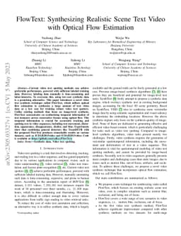 FlowText: Synthesizing Realistic Scene Text Video with Optical Flow
  Estimation